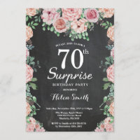 Floral Pink Peonies surprise 70e anniversaire
