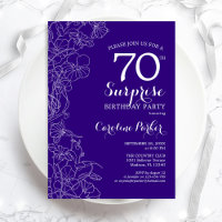Floral Purple Surprise 70e anniversaire