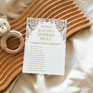 Invitation Floral qui connaît maman meilleur Baby shower de j