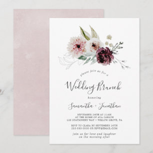 Invitation Floral Romance Mariage Brunch