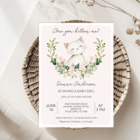 Floral rose Are You Kitten Me Baby shower