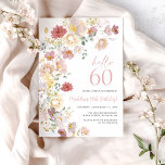 Invitation Floral rose pâle 60e anniversaire<br><div class="desc">Célébrez 60 ans de style avec cet élégant modèle d'invitation aux 60 ans rose vif ! Avec ses fleurs roses douces, mélangées à une végétation élégante, ce design est parfait pour une célébration sophistiquée et intemporelle. Customisez facilement le texte pour inclure les détails de votre fête, ce qui en fait...</div>