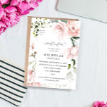 Invitation Floral rose pâle et Eucalyptus doux 16 2B<br><div class="desc">Peinte à la main, aquarelle, Fleurs Roses Rouges et Verdure forment une belle et élégante invitation à la fête d'anniversaire Sweet 16. Créez vos invitations d'anniversaire rapidement avec notre modèle facile à utiliser. La qualité est aussi proche de la personnalisation que vous pouvez obtenir avec des détails faits à la...</div>