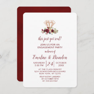 Invitation Floral Rouge, Ça Vient D'Être Une Véritable Partie