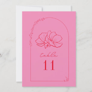 Invitation Floral rouge + Mariage rose