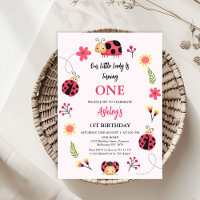 Floral rouge rose Notre Petite coccinelle 1er Anni