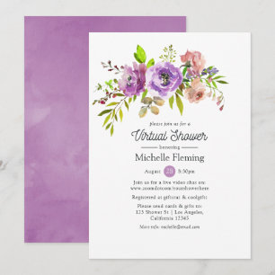 Invitation Floral Spring Bridal ou Baby shower virtuel