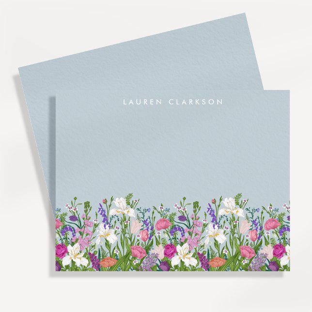 Invitation Floral Spring Garden Personalized Note Card (Créateur téléchargé)