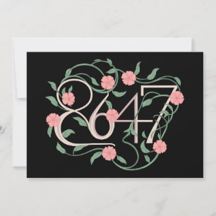 Invitation Floral Subtle Anti Trump 8647 86 47 Boho