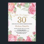 Invitation Floral Surprise 30e anniversaire Parties scintilla<br><div class="desc">Floral Surprise 30e anniversaire Invitation pour les femmes. Aquarelle Fleurie Botanique. Parties scintillant or. Pies Roses Fleurs Florales. Anniversaire adulte. Pour plus de personnalisation,  cliquez sur le bouton "Customiser" et utilisez notre outil de conception pour modifier ce modèle.</div>