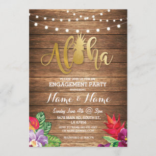Invitation floral tropical de partie de