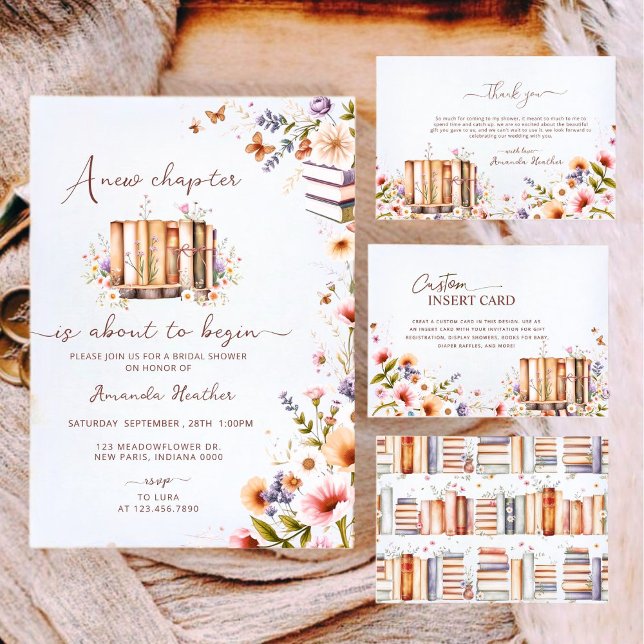 Invitation Floral un nouveau chapitre commence la Fête des ma (Créateur téléchargé)