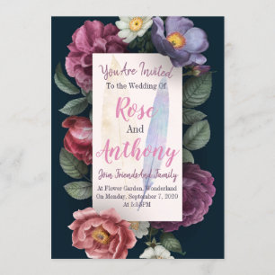 Invitation Floral vintage