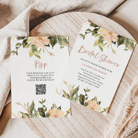 Floral vintage | Fête des mariées de code QR