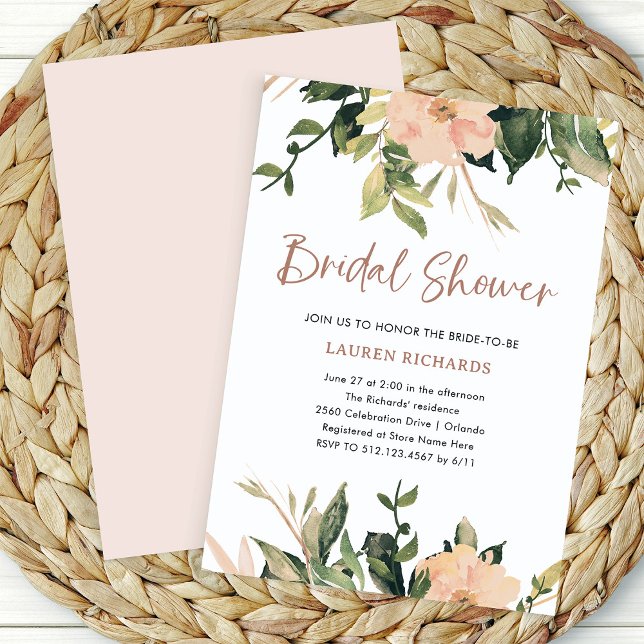 Invitation Floral vintage | Fête des mariées élégante (An elegant floral bridal shower invitation)
