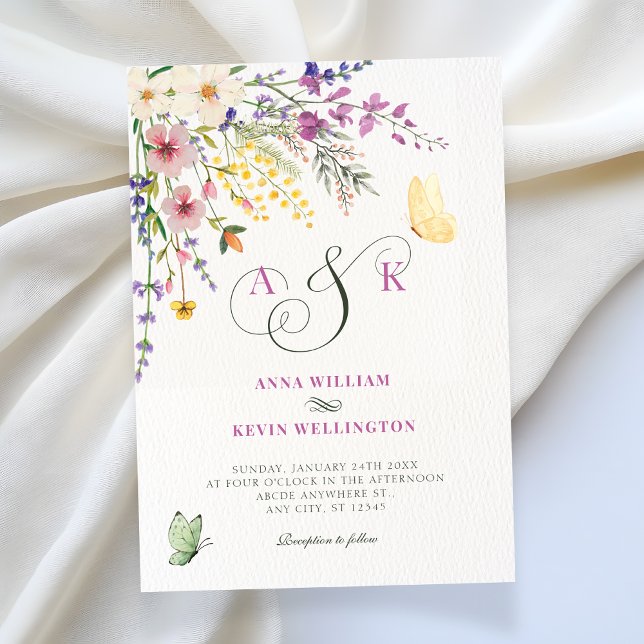 Invitation Floral wedding (Créateur téléchargé)