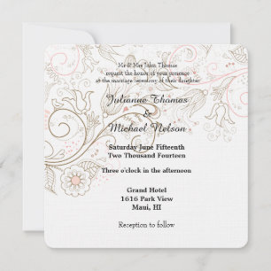Invitation Floral Whimsy Mariage