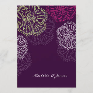 Invitation Florale 311  Violet