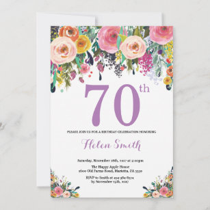 Invitations Faire Part 70 Ans Zazzle Fr