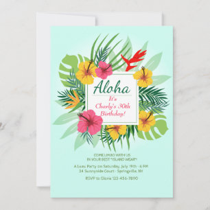 Invitation Florale Aloha