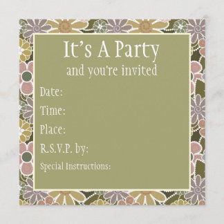 Invitation florale amusante