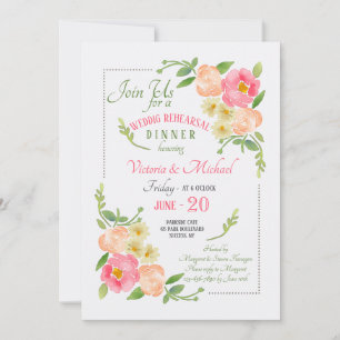 Invitation florale aquarelle