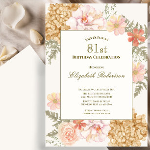 Invitation Florale aux Couleurs d'Automne pour 81e