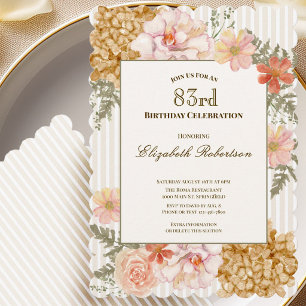Invitation Florale aux Couleurs d'Automne pour 83e