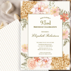 Invitation Florale aux Couleurs d'Automne pour un 