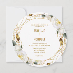Invitation Florale Biologique rose