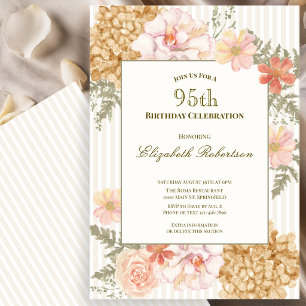 Invitation Florale Couleurs d'Automne pour 95e Ann
