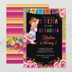 Invitation florale d'anniversaire de fiesta ?ère
