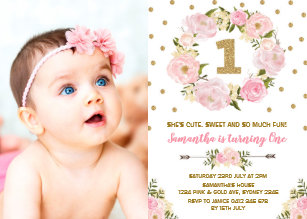 Invitations Anniversaires 1 An Zazzle Fr