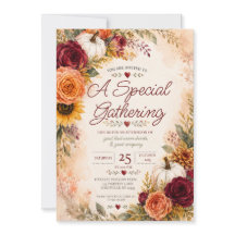 Invitation Florale d'Automne