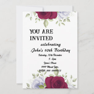 Invitation florale de charme