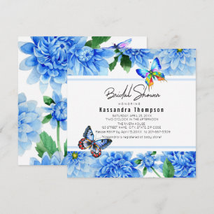 Invitation florale de Fête de la mariée de dahlia