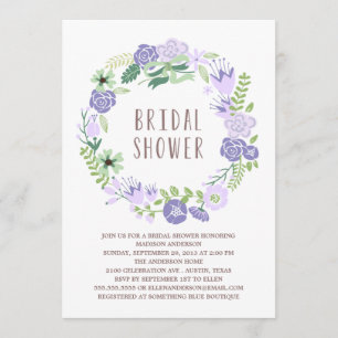 Invitation florale de Fête de la mariée de la