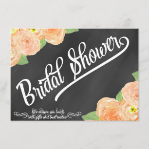 Invitation florale de Fête de la mariée de tableau