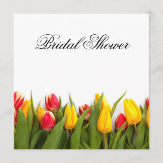 Invitation florale de Fête de la mariée de tulipes