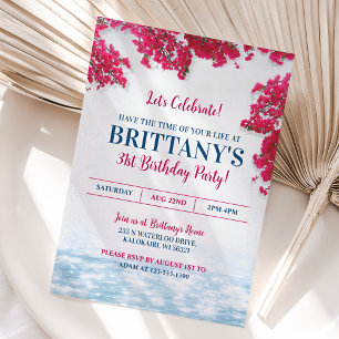 Invitation Florale de la Grèce méditerranéenne