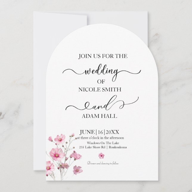 Invitation Florale de Mariage (Devant)