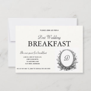 Invitation florale de petit déjeuner de guirlande