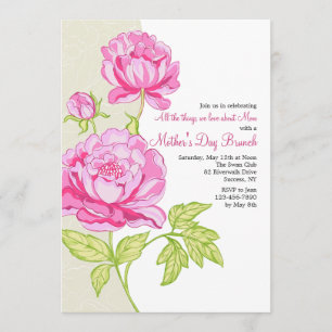 Invitation florale de Pink Peonies