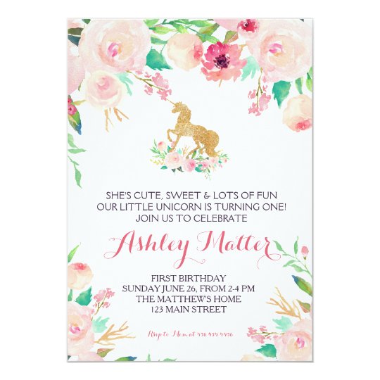 Invitation florale de rose d'anniversaire de