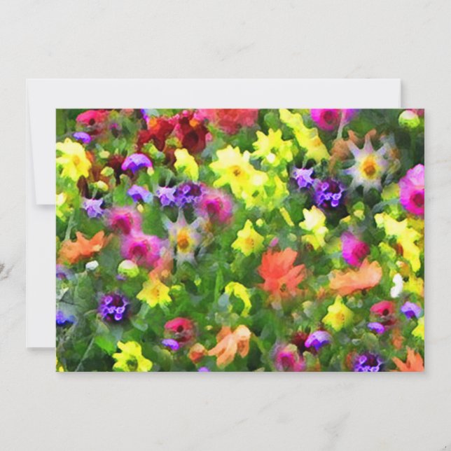 Invitation florale de solstice d'été d'impressions (Devant)