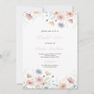 Invitation Florale de Thé de Mariage Fête de Jardi