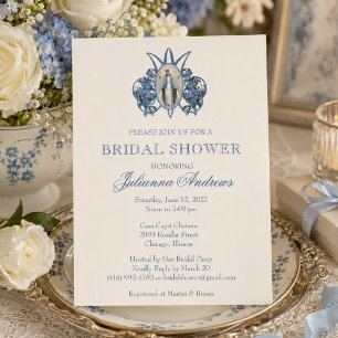 Invitation florale élégante pour une baby shower c
