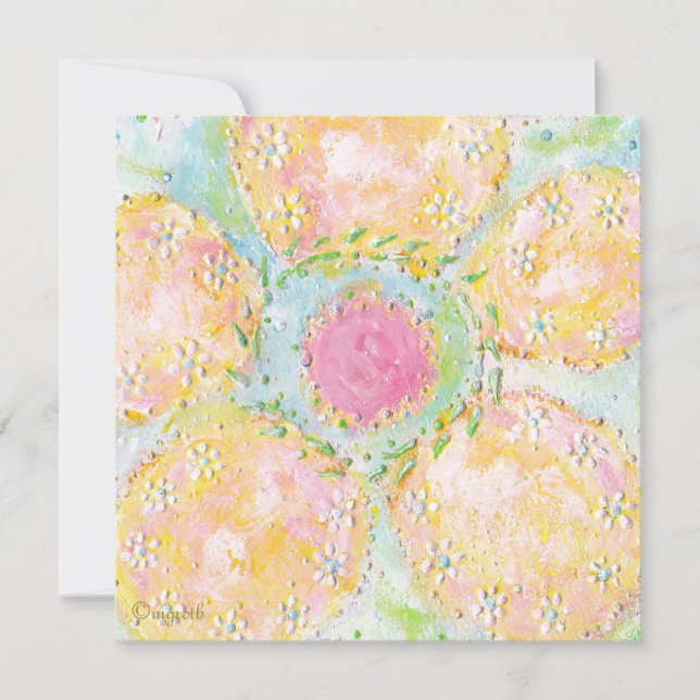 Invitation Florale Eos Pastel (Devant)
