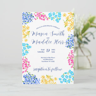 Invitation florale fantaisiste