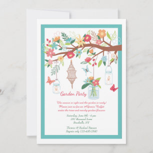 Invitation Florale Garden Party